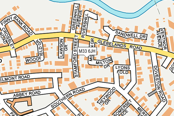 M33 6JH map - OS OpenMap – Local (Ordnance Survey)