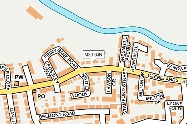 M33 6JR map - OS OpenMap – Local (Ordnance Survey) M33 6JR map - OS OpenMap – Local (Ordnance Survey)