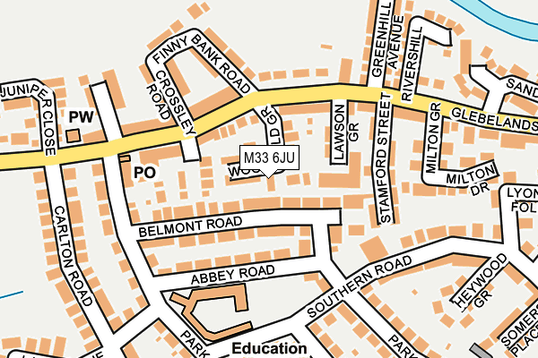 M33 6JU map - OS OpenMap – Local (Ordnance Survey) M33 6JU map - OS OpenMap – Local (Ordnance Survey)