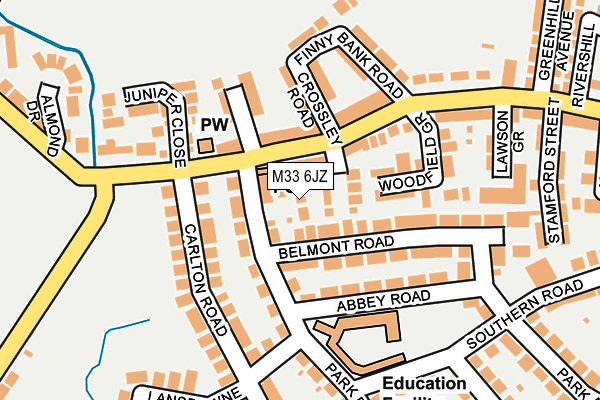 M33 6JZ map - OS OpenMap – Local (Ordnance Survey) M33 6JZ map - OS OpenMap – Local (Ordnance Survey)