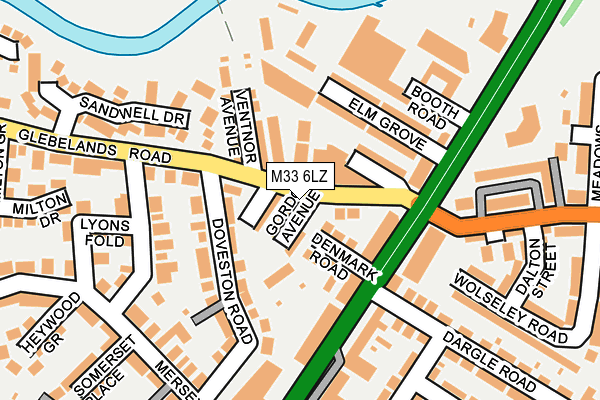 M33 6LZ map - OS OpenMap – Local (Ordnance Survey) M33 6LZ map - OS OpenMap – Local (Ordnance Survey)