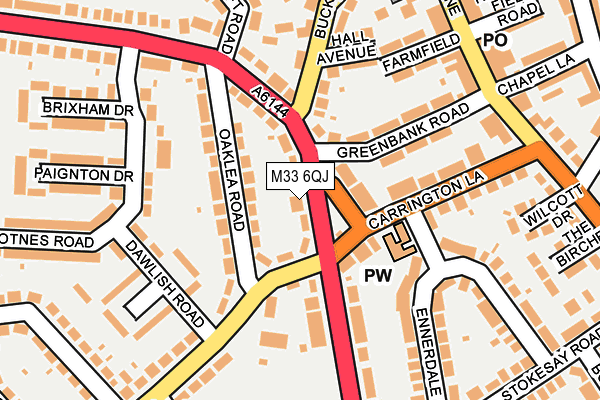 M33 6QJ map - OS OpenMap – Local (Ordnance Survey) M33 6QJ map - OS OpenMap – Local (Ordnance Survey)