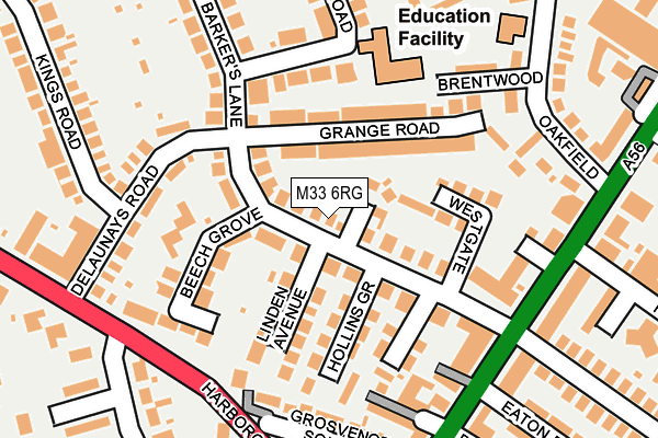 M33 6RG map - OS OpenMap – Local (Ordnance Survey) M33 6RG map - OS OpenMap – Local (Ordnance Survey)