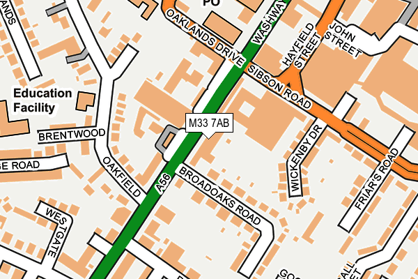 M33 7AB map - OS OpenMap – Local (Ordnance Survey) M33 7AB map - OS OpenMap – Local (Ordnance Survey)