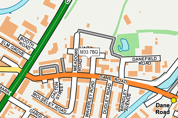 M33 7BQ map - OS OpenMap – Local (Ordnance Survey)