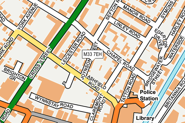 M33 7EH map - OS OpenMap – Local (Ordnance Survey)
