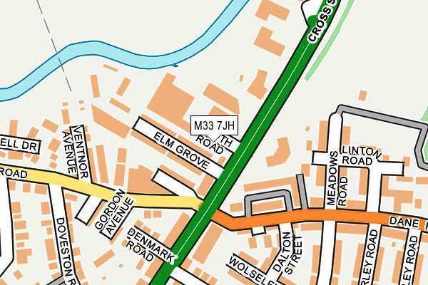 M33 7JH map - OS OpenMap – Local (Ordnance Survey) M33 7JH map - OS OpenMap – Local (Ordnance Survey)