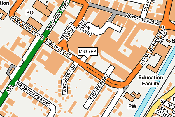 M33 7PP map - OS OpenMap – Local (Ordnance Survey) M33 7PP map - OS OpenMap – Local (Ordnance Survey)