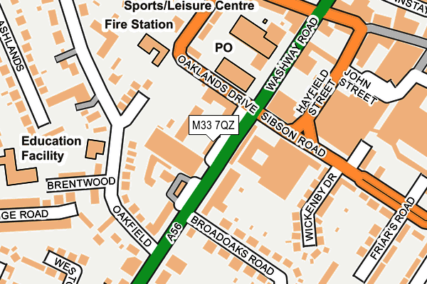 M33 7QZ map - OS OpenMap – Local (Ordnance Survey) M33 7QZ map - OS OpenMap – Local (Ordnance Survey)