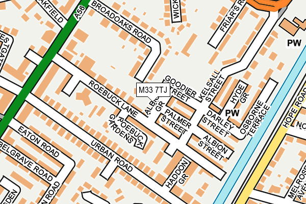 M33 7TJ map - OS OpenMap – Local (Ordnance Survey) M33 7TJ map - OS OpenMap – Local (Ordnance Survey)