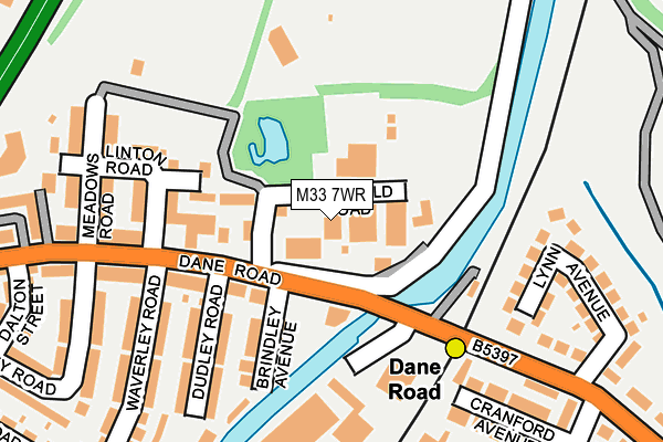 M33 7WR map - OS OpenMap – Local (Ordnance Survey) M33 7WR map - OS OpenMap – Local (Ordnance Survey)