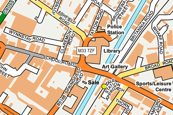 M33 7ZF map - OS OpenMap – Local (Ordnance Survey)