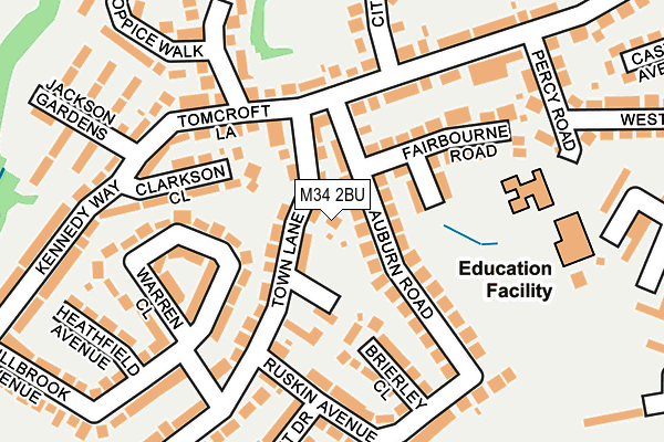 M34 2BU map - OS OpenMap – Local (Ordnance Survey) M34 2BU map - OS OpenMap – Local (Ordnance Survey)