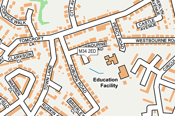 M34 2ED map - OS OpenMap – Local (Ordnance Survey) M34 2ED map - OS OpenMap – Local (Ordnance Survey)