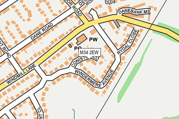 M34 2EW map - OS OpenMap – Local (Ordnance Survey) M34 2EW map - OS OpenMap – Local (Ordnance Survey)