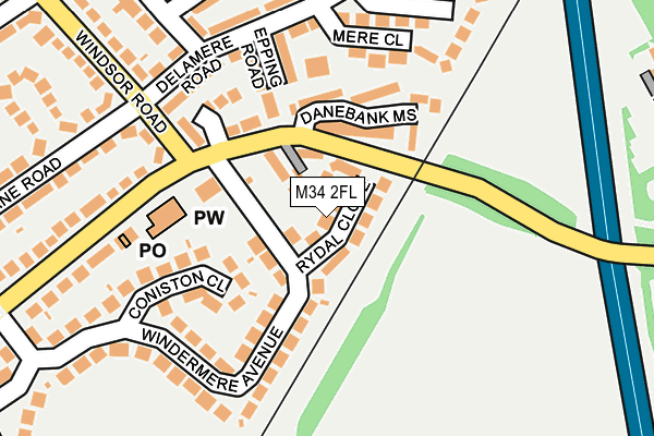 M34 2FL map - OS OpenMap – Local (Ordnance Survey) M34 2FL map - OS OpenMap – Local (Ordnance Survey)