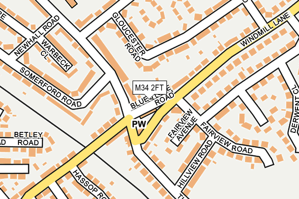 M34 2FT map - OS OpenMap – Local (Ordnance Survey) M34 2FT map - OS OpenMap – Local (Ordnance Survey)