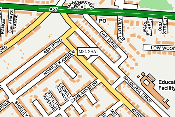 M34 2HA map - OS OpenMap – Local (Ordnance Survey) M34 2HA map - OS OpenMap – Local (Ordnance Survey)