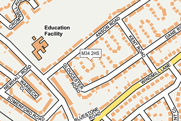 M34 2HS map - OS OpenMap – Local (Ordnance Survey) M34 2HS map - OS OpenMap – Local (Ordnance Survey)