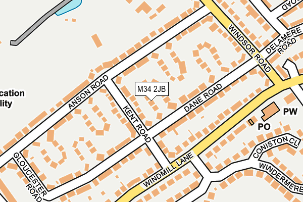 M34 2JB map - OS OpenMap – Local (Ordnance Survey) M34 2JB map - OS OpenMap – Local (Ordnance Survey)