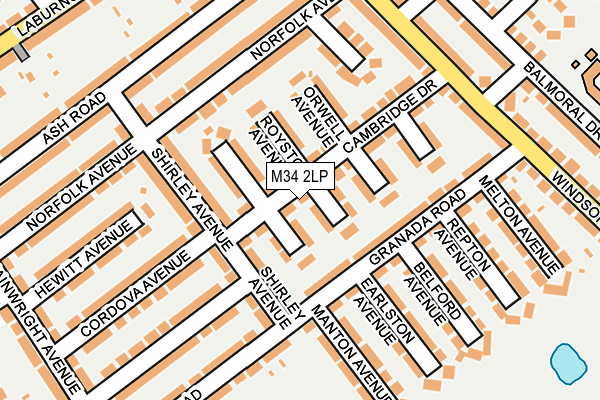 M34 2LP map - OS OpenMap – Local (Ordnance Survey) M34 2LP map - OS OpenMap – Local (Ordnance Survey)