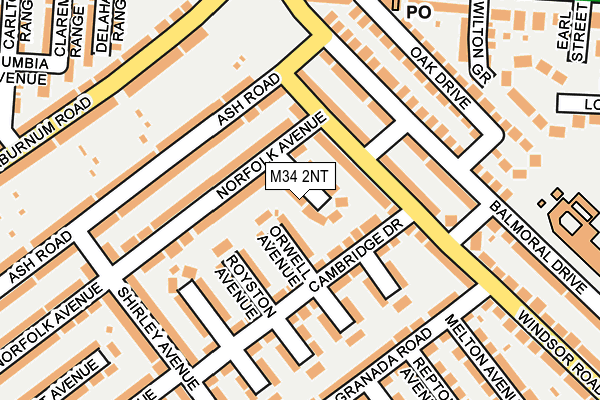 M34 2NT map - OS OpenMap – Local (Ordnance Survey) M34 2NT map - OS OpenMap – Local (Ordnance Survey)