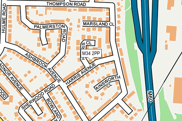 M34 2PP map - OS OpenMap – Local (Ordnance Survey) M34 2PP map - OS OpenMap – Local (Ordnance Survey)