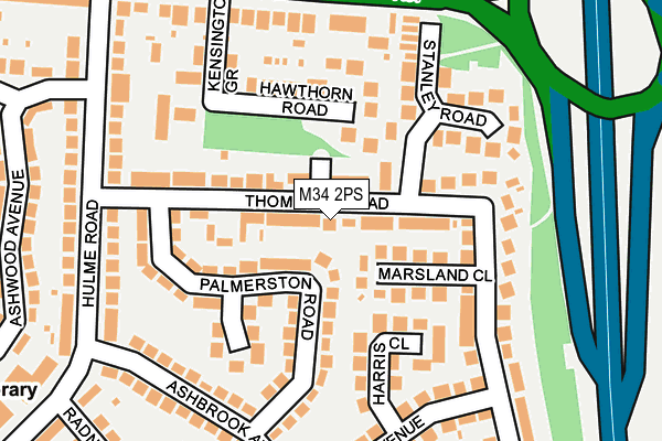 M34 2PS map - OS OpenMap – Local (Ordnance Survey) M34 2PS map - OS OpenMap – Local (Ordnance Survey)