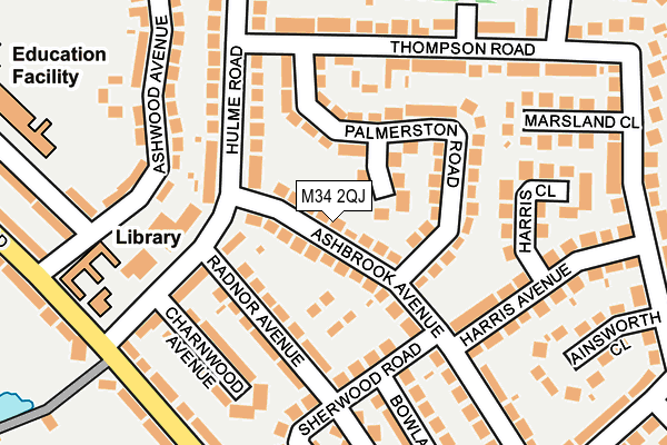 M34 2QJ map - OS OpenMap – Local (Ordnance Survey) M34 2QJ map - OS OpenMap – Local (Ordnance Survey)