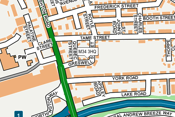 M34 3HQ map - OS OpenMap – Local (Ordnance Survey) M34 3HQ map - OS OpenMap – Local (Ordnance Survey)