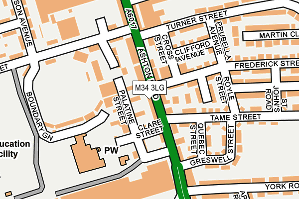 M34 3LG map - OS OpenMap – Local (Ordnance Survey) M34 3LG map - OS OpenMap – Local (Ordnance Survey)