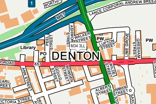 M34 3LL map - OS OpenMap – Local (Ordnance Survey) M34 3LL map - OS OpenMap – Local (Ordnance Survey)