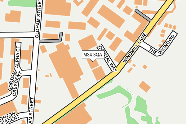 M34 3QA map - OS OpenMap – Local (Ordnance Survey) M34 3QA map - OS OpenMap – Local (Ordnance Survey)