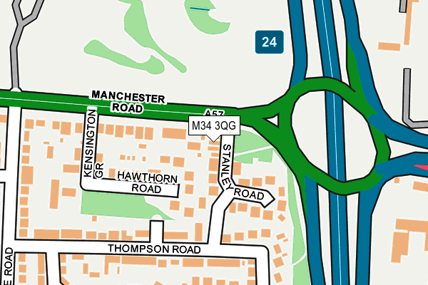 M34 3QG map - OS OpenMap – Local (Ordnance Survey) M34 3QG map - OS OpenMap – Local (Ordnance Survey)