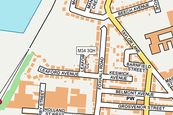 M34 3QH map - OS OpenMap – Local (Ordnance Survey) M34 3QH map - OS OpenMap – Local (Ordnance Survey)