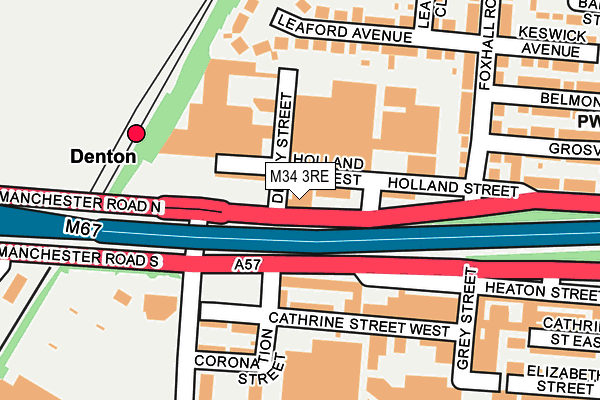 M34 3RE map - OS OpenMap – Local (Ordnance Survey)