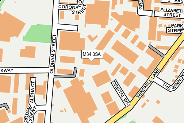 M34 3SA map - OS OpenMap – Local (Ordnance Survey) M34 3SA map - OS OpenMap – Local (Ordnance Survey)