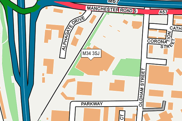 M34 3SJ map - OS OpenMap – Local (Ordnance Survey) M34 3SJ map - OS OpenMap – Local (Ordnance Survey)