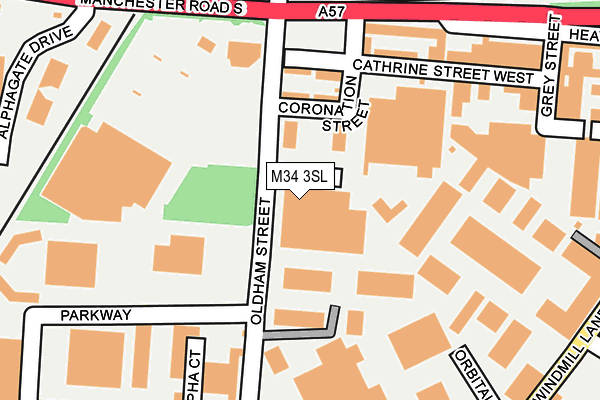 M34 3SL map - OS OpenMap – Local (Ordnance Survey) M34 3SL map - OS OpenMap – Local (Ordnance Survey)