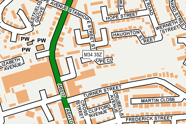 M34 3SZ map - OS OpenMap – Local (Ordnance Survey) M34 3SZ map - OS OpenMap – Local (Ordnance Survey)
