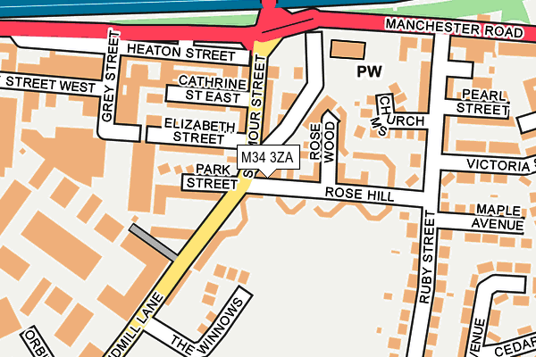 M34 3ZA map - OS OpenMap – Local (Ordnance Survey) M34 3ZA map - OS OpenMap – Local (Ordnance Survey)