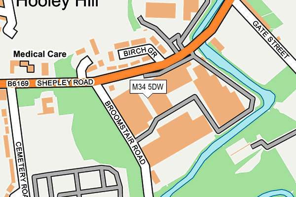 M34 5DW map - OS OpenMap – Local (Ordnance Survey) M34 5DW map - OS OpenMap – Local (Ordnance Survey)