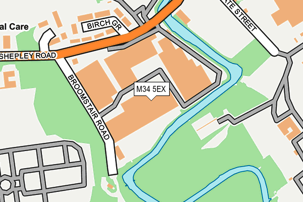 M34 5EX map - OS OpenMap – Local (Ordnance Survey) M34 5EX map - OS OpenMap – Local (Ordnance Survey)