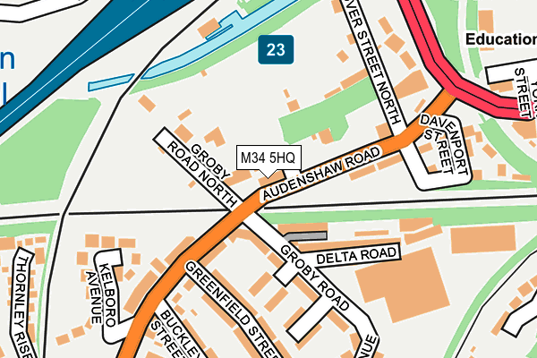M34 5HQ map - OS OpenMap – Local (Ordnance Survey) M34 5HQ map - OS OpenMap – Local (Ordnance Survey)
