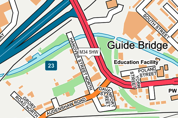 M34 5HW map - OS OpenMap – Local (Ordnance Survey) M34 5HW map - OS OpenMap – Local (Ordnance Survey)