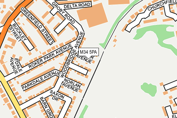 M34 5PA map - OS OpenMap – Local (Ordnance Survey) M34 5PA map - OS OpenMap – Local (Ordnance Survey)