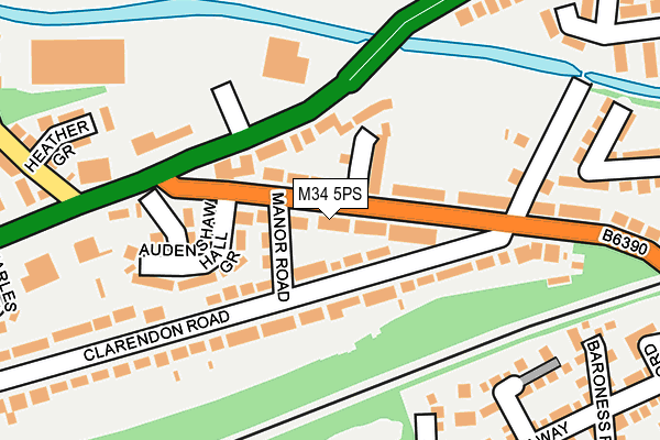 M34 5PS map - OS OpenMap – Local (Ordnance Survey) M34 5PS map - OS OpenMap – Local (Ordnance Survey)