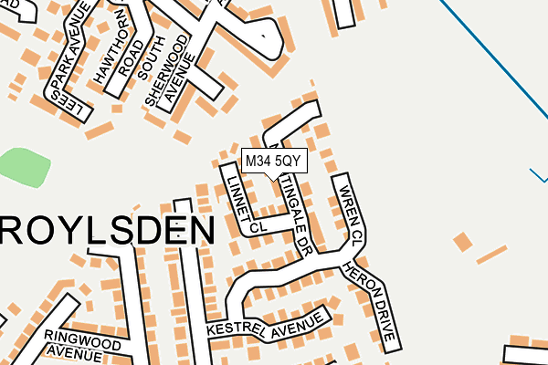 M34 5QY map - OS OpenMap – Local (Ordnance Survey) M34 5QY map - OS OpenMap – Local (Ordnance Survey)