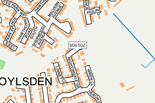 M34 5QZ map - OS OpenMap – Local (Ordnance Survey) M34 5QZ map - OS OpenMap – Local (Ordnance Survey)