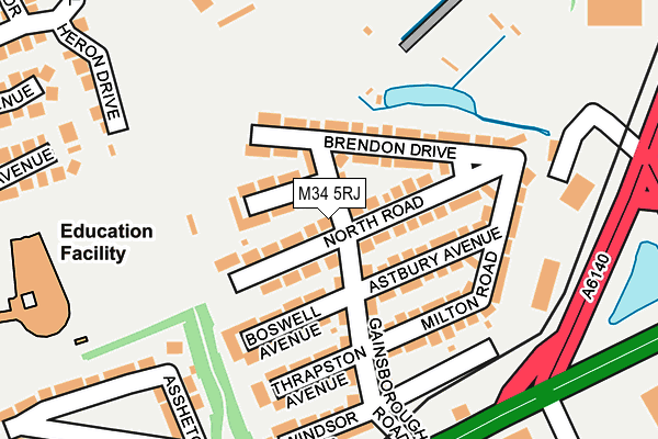 M34 5RJ map - OS OpenMap – Local (Ordnance Survey) M34 5RJ map - OS OpenMap – Local (Ordnance Survey)